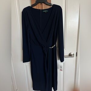 Ralph Lauren Deep Blue Long Sleeve Dress